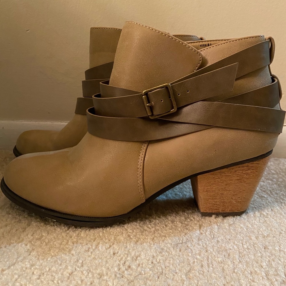 Tan booties